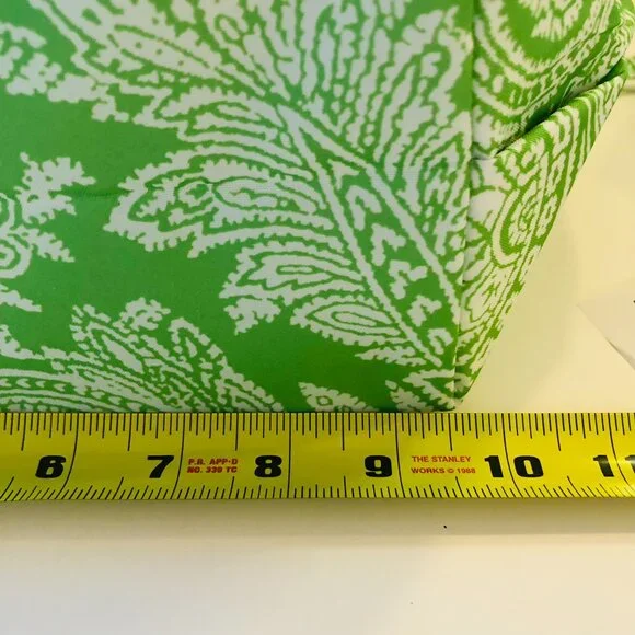 NWOT SACHI Insulated Foldable Market Tote Bag with Pouch Zip Green Paisley - Picture 8 of 16